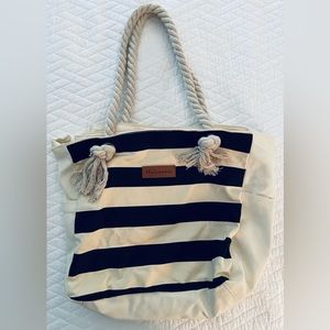 Striped Canvas Tote